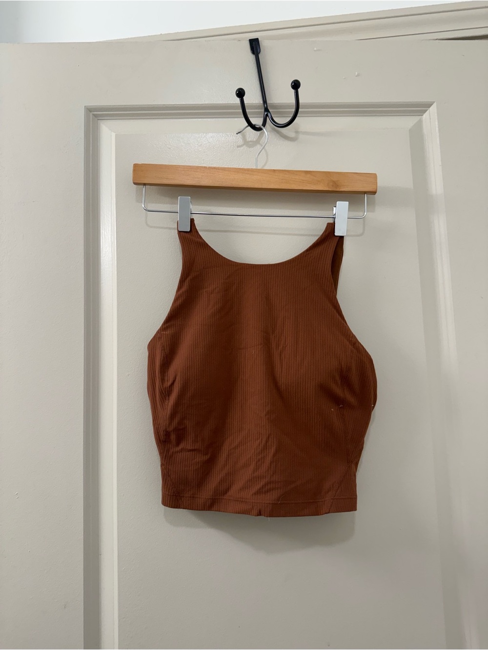 Lululemon Align Ribbed High Neck Tank Top in Roasted Brown